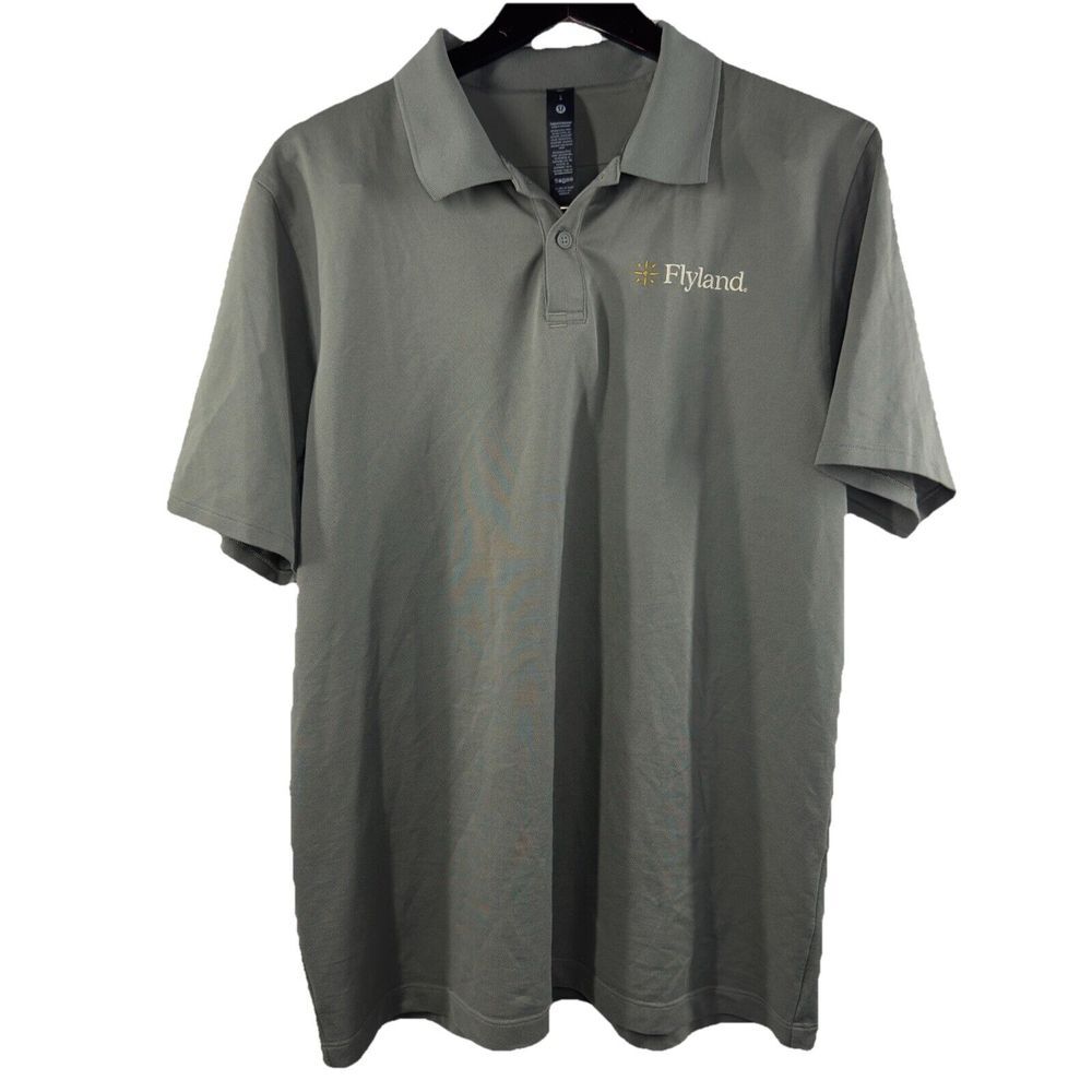 Lululemon Polo Shirt‎ Mens Size LayWhite Logo Flyland